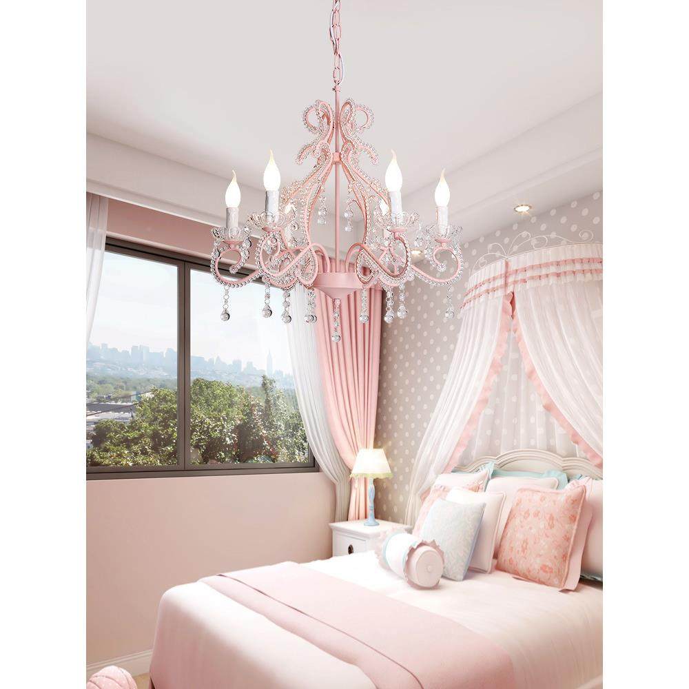 欧韩式公主房吊灯儿童房孩间灯式粉红水卧852室装饰灯美式女唯美,淘宝优惠券,粉丝福利购,淘宝优惠卷