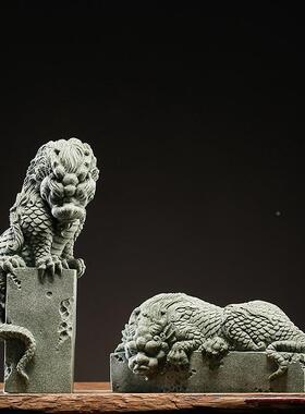 缸中式青砂手工招茶财石玺盘龙桌面鱼造景DSWC-202观饰品精品瑞兽