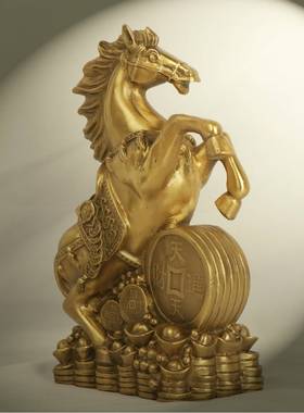 杨铜记 铜金钱马 铜马金 马到成功家居办公室摆件