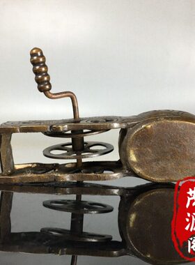 怀旧民国老物件老式纯铜龙纹同墨斗墨线盒木工划线工具老铜器收藏