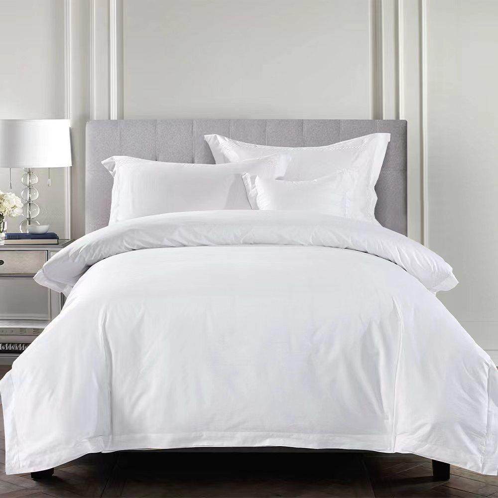 60支全棉贡缎酒店四件套 宾馆民宿酒店布草白色床单被套床品套件,淘宝优惠券,粉丝福利购,淘宝优惠卷