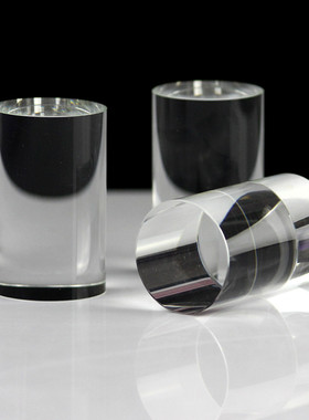 K9人造水晶玻璃圆柱家居饰品支柱底座摆件透O明玄关桌面摆放可刻