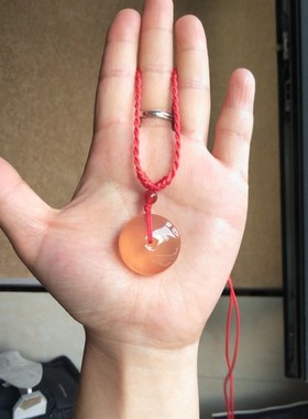 青鱼石黑魭石乌青喉骨t鱼惊骨吊坠平安扣防婴儿小孩受惊