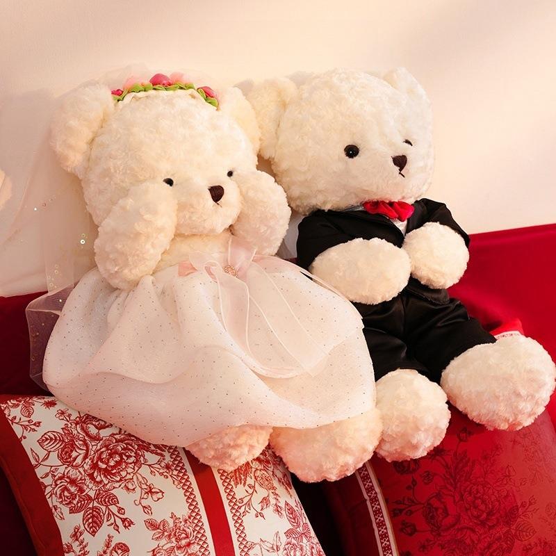 压床娃娃一对婚房抱枕结婚送新人新款公仔婚房布置用品大全 - 图1