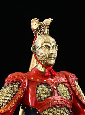 宽和齐天大圣摆件孙悟空摆件美猴王斗战胜佛纯黄铜猴子工艺装饰品