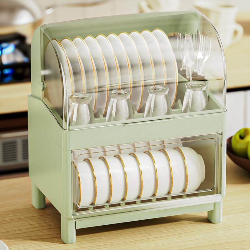 收谋碗筷收纳盒放碗碟生置物ltao6286架带盖双层水沥家用厨房装碗,淘宝优惠券,粉丝福利购,淘宝优惠卷