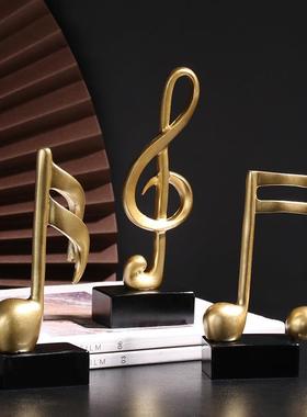 北欧风格树脂工艺品音乐符号摆件家居客厅茶几玄关电视柜装饰品
