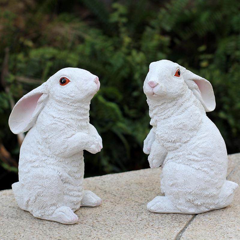 花园小兔子摆件仿真动物雕塑户外公园林景观小品庭院草坪装饰造景,淘宝优惠券,粉丝福利购,淘宝优惠卷