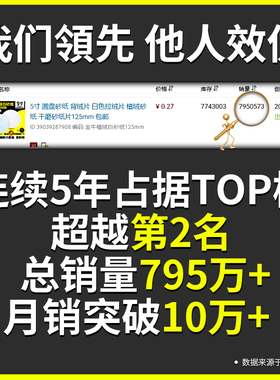 金牛5寸植绒砂纸4寸7寸9寸气磨机圆形干磨白色圆盘抛光打磨砂纸片