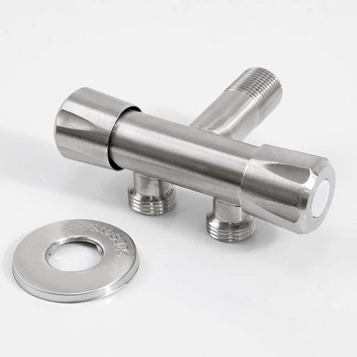 家用不锈钢角阀三角阀止水阀热水器阀门开关冷热水一进二分水器 - 图2