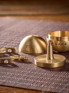 纯黄铜地球仪摆件可旋转可拆卸客厅办公桌装饰摆设铜X器把玩件饰