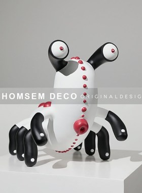 现代简约树脂创意毛毛虫彩色艺术摆件儿童房客厅装饰卡.通个性礼