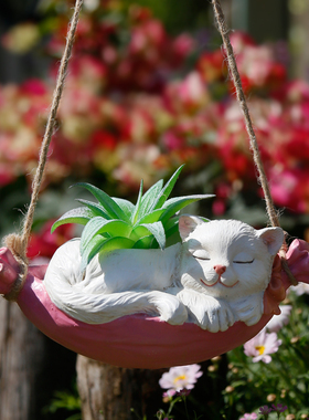 萌鼠摆件户外h庭院花园阳台布置装饰创意可爱动物摆设树脂工艺品