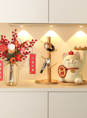 乔迁新居礼品摆件现代轻奢客厅玄关装饰挂钥M匙收纳置物架搬家礼