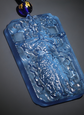 琉璃吊坠韦驮菩萨佛像吊坠男士本命平F安无事方牌项链挂件佛牌挂