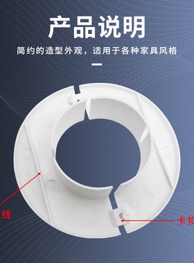 空调墙洞堵盖扣板挡水盖外机眼卡扣个性装饰罩穿线孔盖塑料遮丑盖
