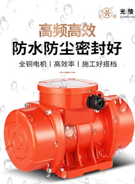 光陵三相异步振动电机380v水泥混凝土直流高频震动器工业级震动筛
