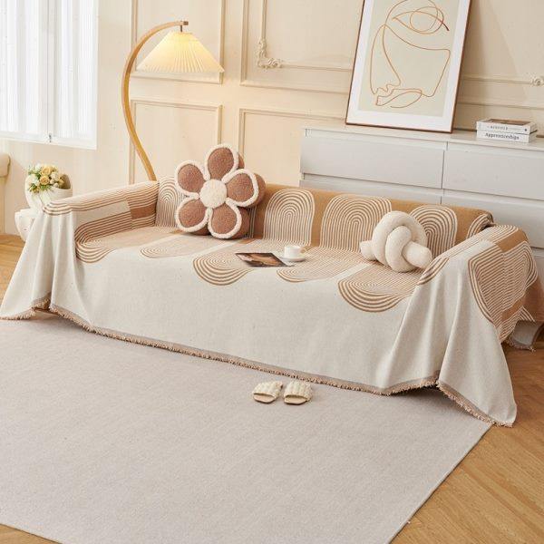 渐变色沙发巾几何沙发盖布加厚现代简约盖巾四季通用一体全包套罩,淘宝优惠券,粉丝福利购,淘宝优惠卷