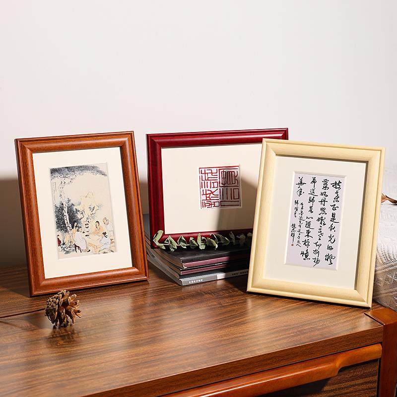 A6L实木复古相框摆台10寸字画像框6制作7装饰装裱画框挂墙相册框,淘宝优惠券,粉丝福利购,淘宝优惠卷