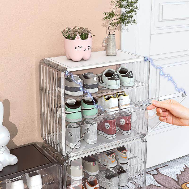 儿童鞋盒中小童宝宝鞋子收纳盒家用透明亚克力展示多层大容量箱子,淘宝优惠券,粉丝福利购,淘宝优惠卷