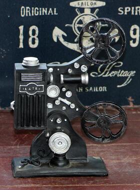 zakka杂货复古老式放映机树脂模型 服装店橱窗道具装饰品摆件礼品
