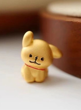 镀金线条小狗手炼男女新款镀金手绳送闺H蜜礼物细手炼情侣生日礼