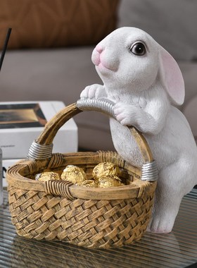 桌面创意狗钥匙收纳摆件家居饰品入户玄关L客厅装饰品礼物树脂简