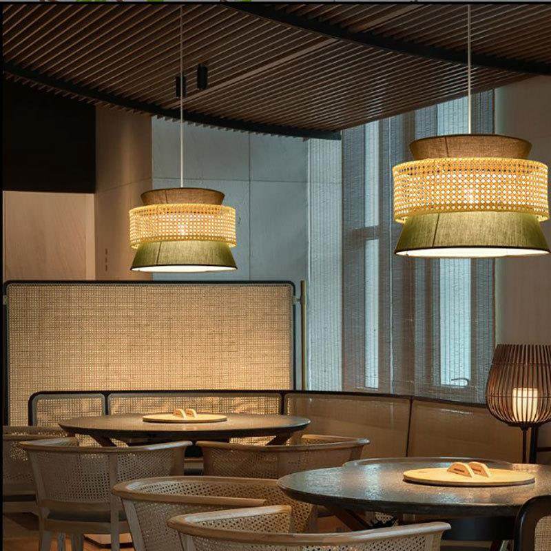 创意个性日式竹艺竹编吊灯现代简约餐厅茶楼过道民宿料理藤艺灯具,淘宝优惠券,粉丝福利购,淘宝优惠卷