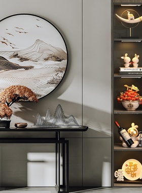 酒柜高端装饰品办公室软装轻奢摆D设现代客厅电视柜入宅礼品摆件