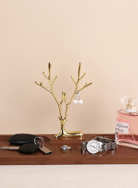 钥匙收纳b架轻奢摆件客厅进门桌面玄关家居装饰品托盘乔迁生日礼