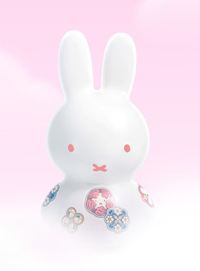 米菲景德镇联名陶瓷蓝色粉色摆件