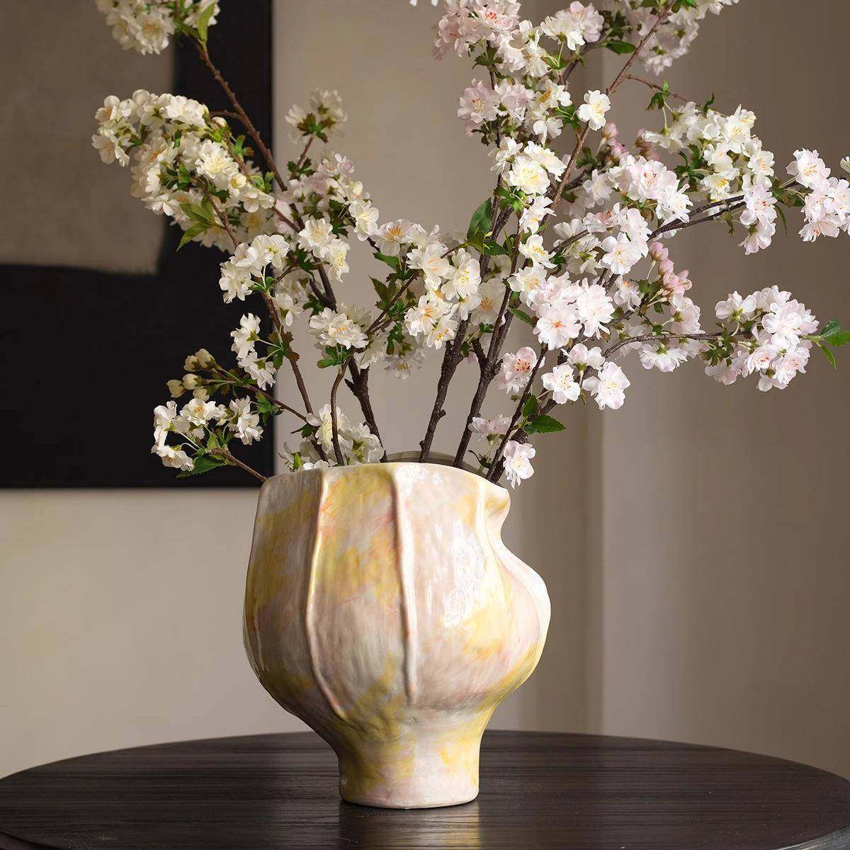 新品诧寂艺术感植物盆栽不规则陶罐花器花盆水培鲜花手工摆件花瓶,淘宝优惠券,粉丝福利购,淘宝优惠卷