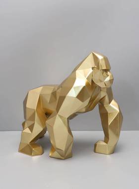 现约创意树脂猩猩摆件代0706饰样板房售楼部卧简室书房客厅桌面玄