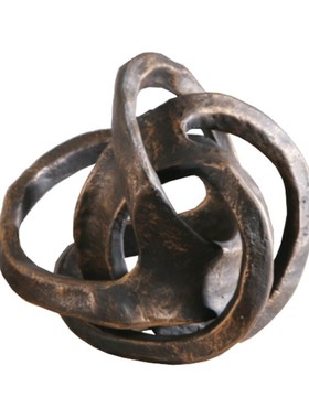 北欧简约现代轻奢几何装饰摆件样板间售楼处酒店客厅玄Z关桌面摆