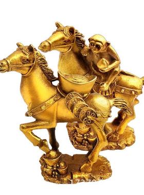 铜器铜马上封侯生肖马办公桌摆件家居装饰品家居用品