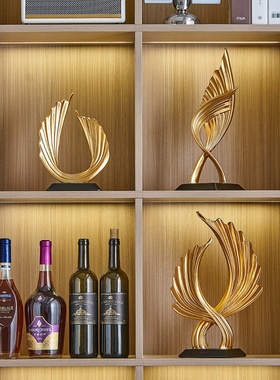 现代轻奢玄关f酒柜装饰品摆件创意客厅办公室电视柜高级感家居摆