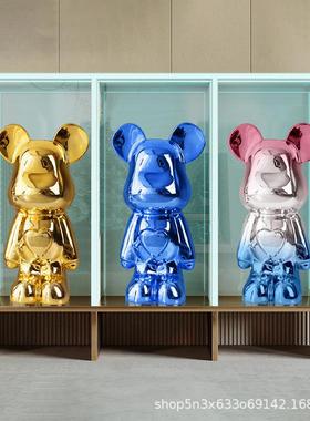 酒柜客厅电视柜轻奢网红公仔熊奢华摆设家居装饰品