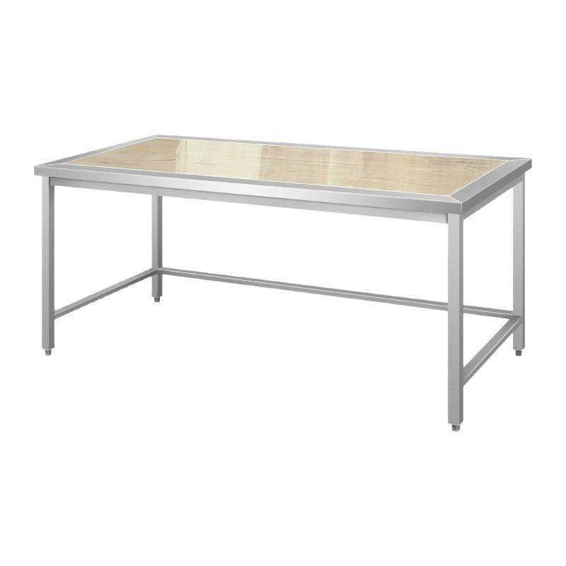 单层不锈钢木案工作台厨房操作台灶台架一层打荷台饭店切菜桌打包,淘宝优惠券,粉丝福利购,淘宝优惠卷