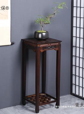 胡桃色花架中式家用客厅仿古花几室内置物架盆景桌子茶室摆麦太保