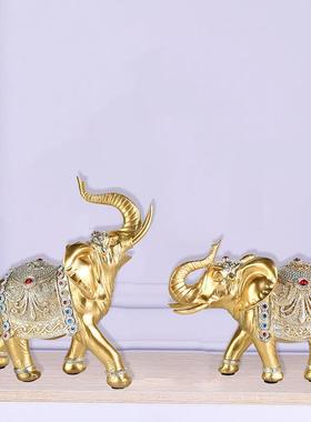 跨境工艺品东南亚太平吉象家居客厅玄关电视柜办公室装饰品摆件