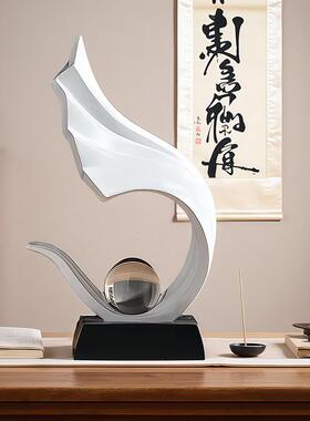 电视柜公室摆件家居奢风生水装饰品饰品装饰艺术起生水术家电视办