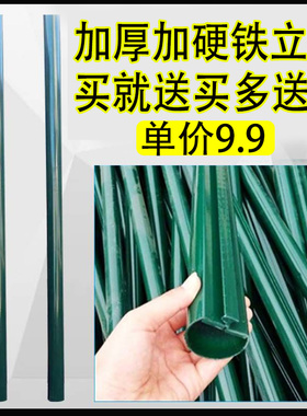 立柱防撞燕尾柱铁丝网柱子果园围网柱隔离公路圈地加厚加固隔离