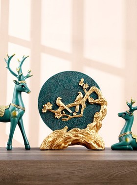 现代轻奢招财鹿j创意家居摆件乔迁新居礼品客厅玄关电视柜酒柜装