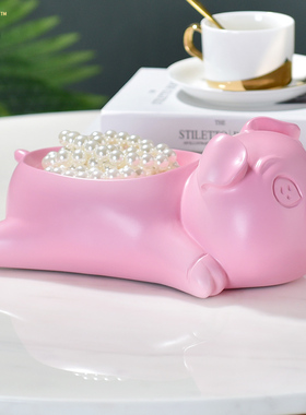 现代创意b玄关钥匙收纳摆件客厅电视柜欧式装饰品置物架收纳盒摆