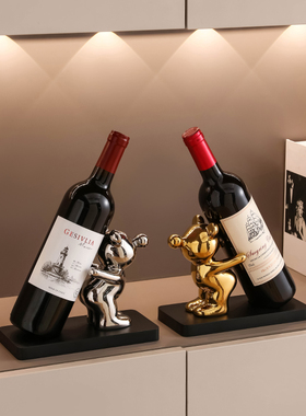 大象红酒架客厅酒柜摆件轻奢高档创意玄关餐边柜电视柜Z家居装饰