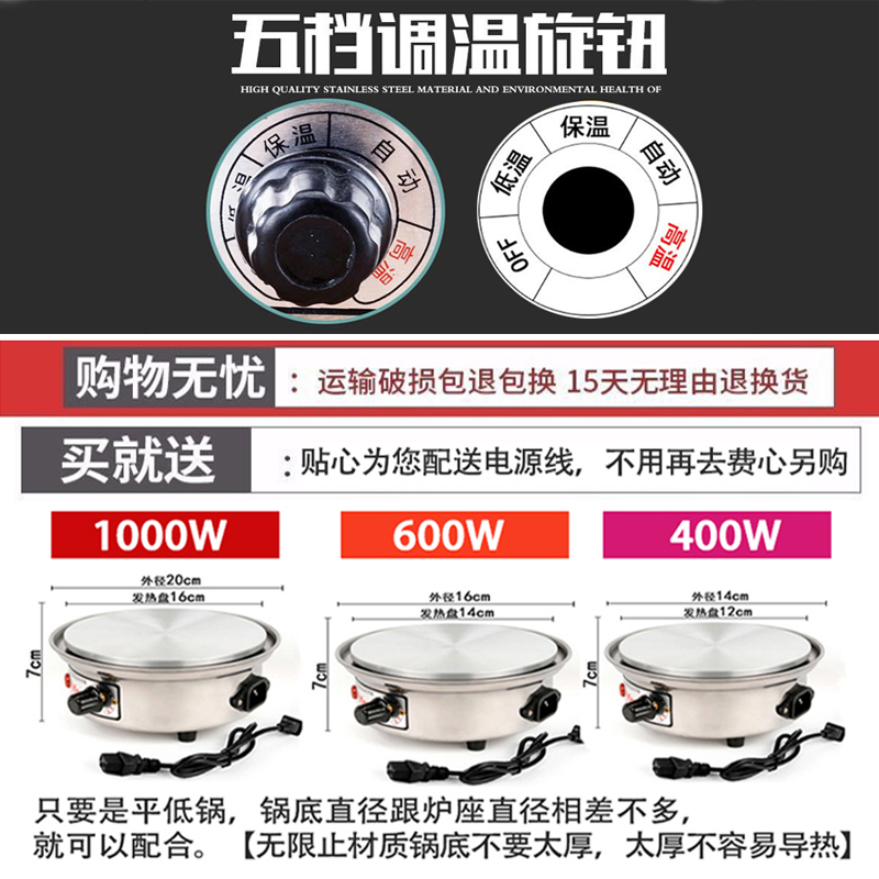 家用电热炉电炉子1000Wv煮茶炉煮咖啡炉摩卡壶加热炉保温炉可调温 - 图1