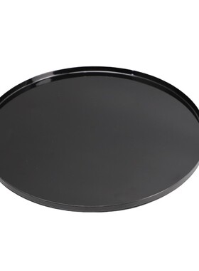 北欧现代极简圆形黑色o金属托盘摆件样板间家居客厅桌面收纳盘装