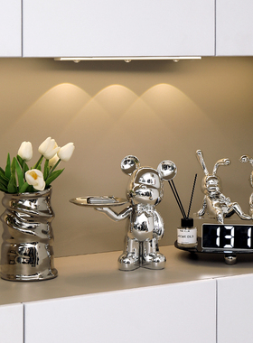 轻奢玄关柜收纳摆件高档家u居饰品客厅进门口餐边柜装饰品工艺摆