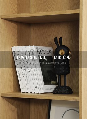 现代极简轻奢黑色抽象鸟摆件客B厅电视柜儿童房样板房售楼处摆件