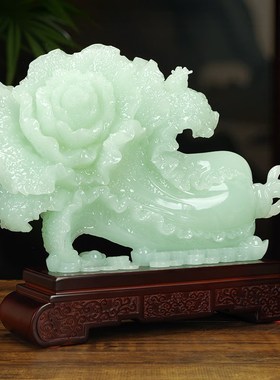 玉石百财白菜g摆件招财客厅高级感办公室前台开业送礼轻奢高端礼